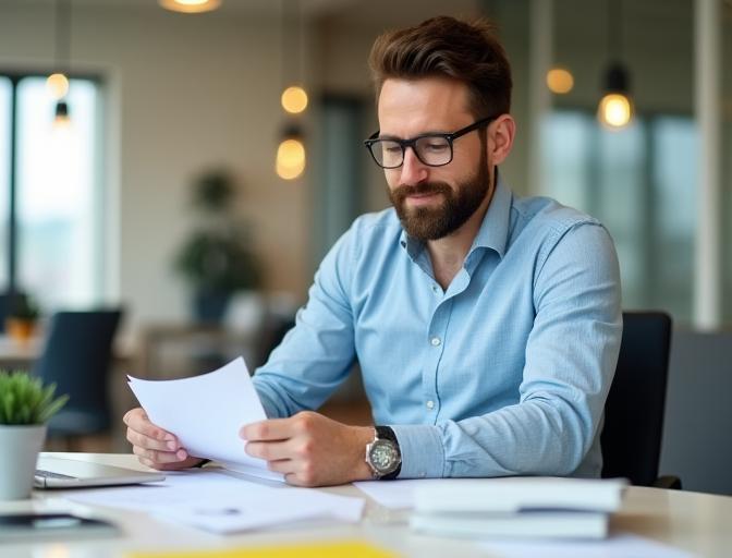 Le fondateur de Quixello Impact travaillant sur des dossiers de subventions, symbolisant la genèse et la vision de l'entreprise.