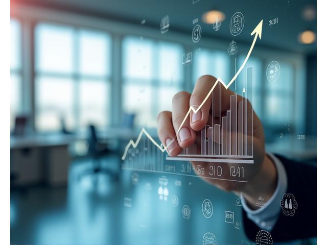 Illustration d'une main traçant un graphique de croissance avec des symboles de financement, représentant une planification stratégique réussie des financements pour une entreprise.
