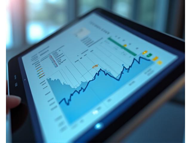 Un écran d'ordinateur ou de tablette affichant un tableau de bord clair avec des graphiques de performance financière, des calendriers et des alertes, symbolisant le suivi des financements.